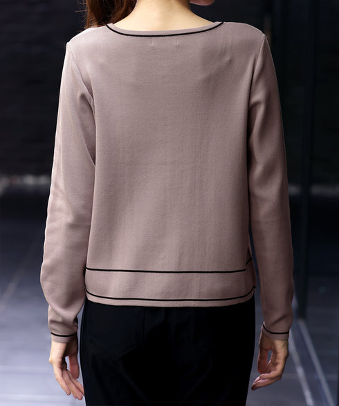 配色ラインカーディガン