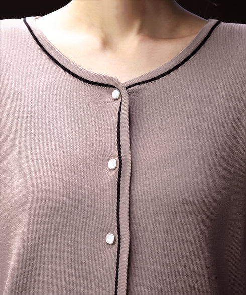 配色ラインカーディガン