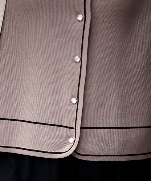 配色ラインカーディガン