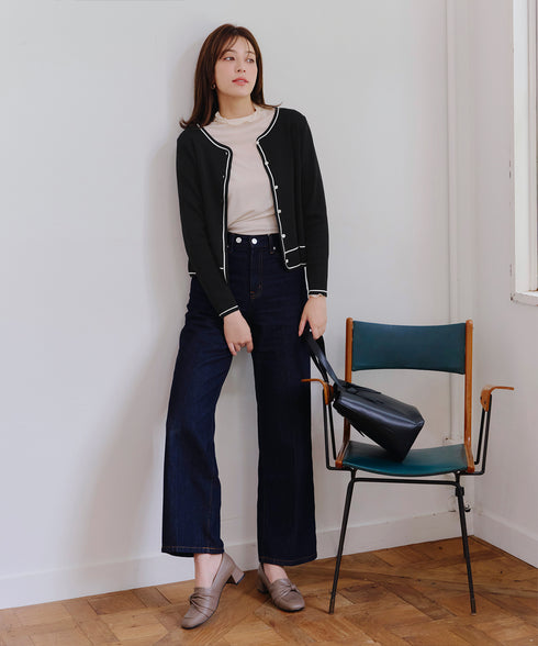 配色ラインカーディガン