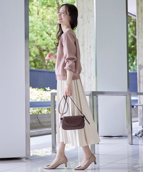 中空糸ビジューボタンカーディガン