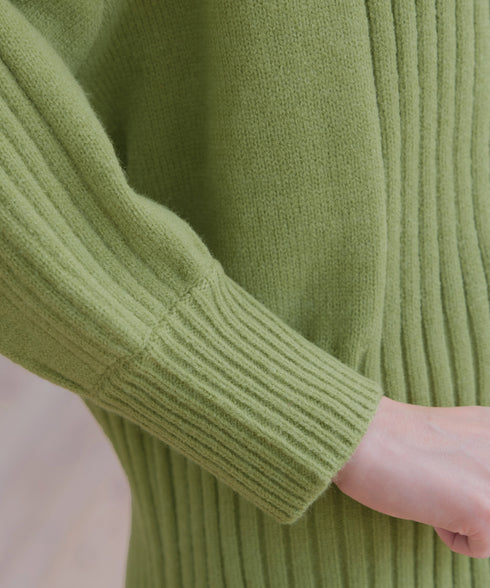 ダブルジップリブニットカーディガン