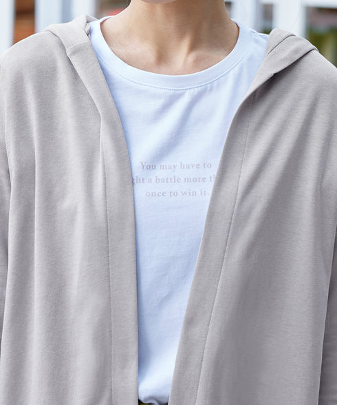 【小倉優子さん着用・UVケア・接触冷感】“やみつき”カットソーパーカーカーデ