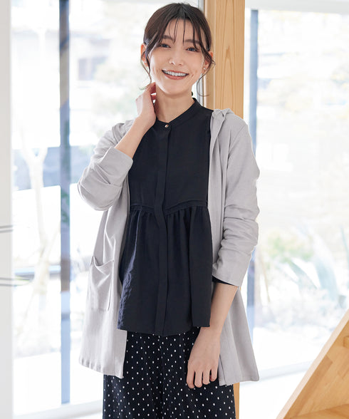 【小倉優子さん着用・UVケア・接触冷感】“やみつき”カットソーパーカーカーデ