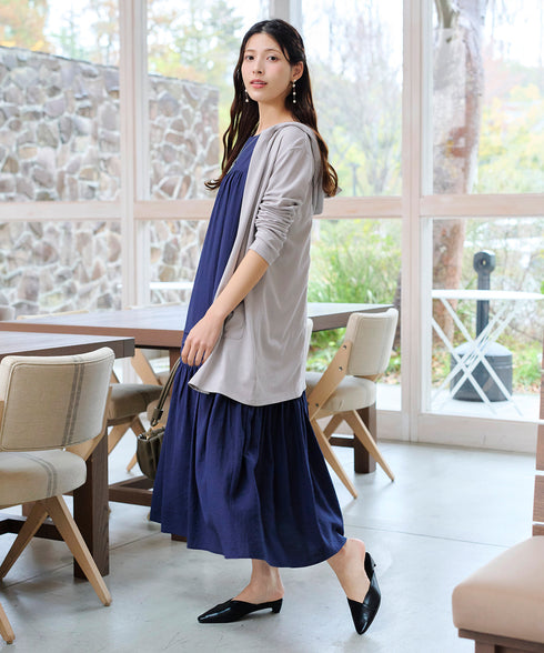 【小倉優子さん着用・UVケア・接触冷感】“やみつき”カットソーパーカーカーデ