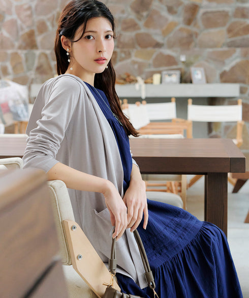 【小倉優子さん着用・UVケア・接触冷感】“やみつき”カットソーパーカーカーデ