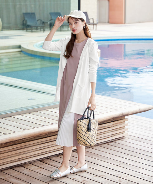 【小倉優子さん着用・UVケア・接触冷感】“やみつき”カットソーパーカーカーデ