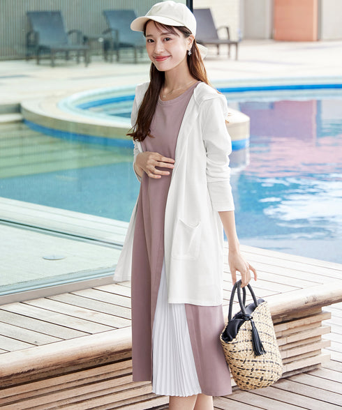 【小倉優子さん着用・UVケア・接触冷感】“やみつき”カットソーパーカーカーデ