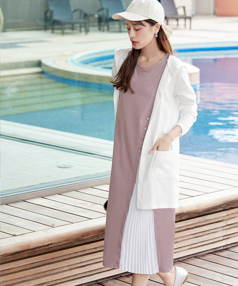 【小倉優子さん着用・UVケア・接触冷感】“やみつき”カットソーパーカーカーデ