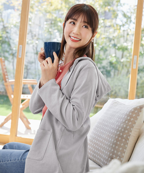 【小倉優子さん着用・UVケア・接触冷感】“やみつき”カットソーパーカーカーデ
