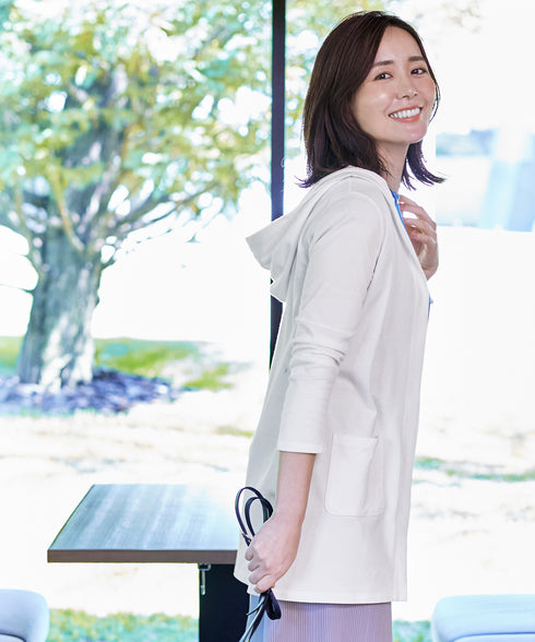 【小倉優子さん着用・UVケア・接触冷感】“やみつき”カットソーパーカーカーデ
