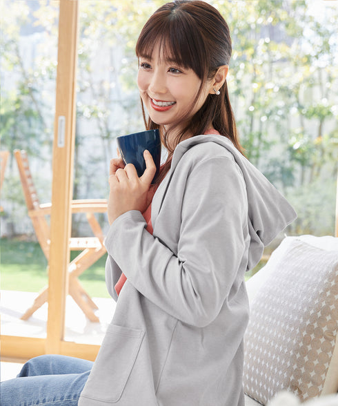 【小倉優子さん着用・UVケア・接触冷感】“やみつき”カットソーパーカーカーデ