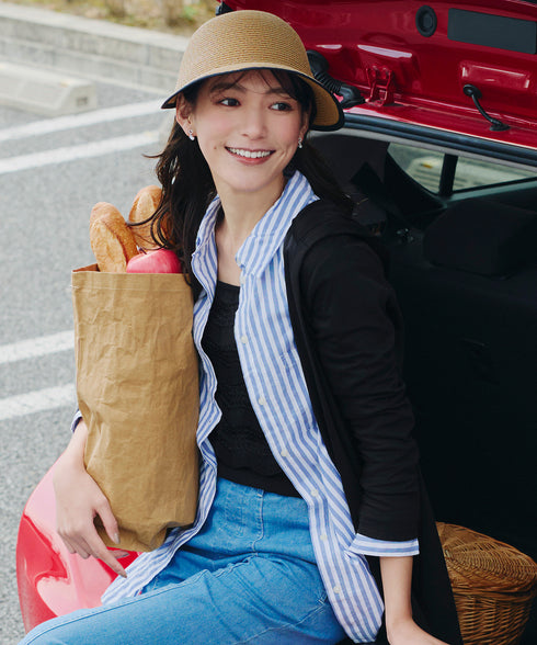 【小倉優子さん着用・UVケア・接触冷感】“やみつき”カットソーパーカーカーデ