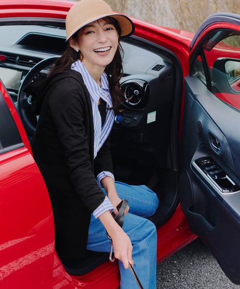 【小倉優子さん着用・UVケア・接触冷感】“やみつき”カットソーパーカーカーデ