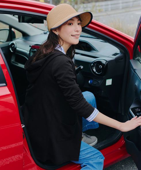 【小倉優子さん着用・UVケア・接触冷感】“やみつき”カットソーパーカーカーデ