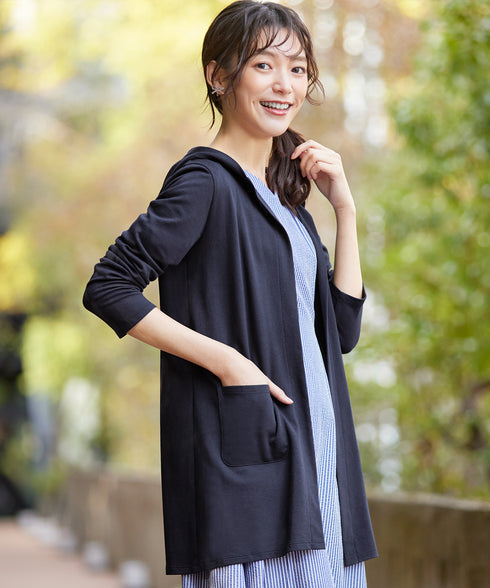 【小倉優子さん着用・UVケア・接触冷感】“やみつき”カットソーパーカーカーデ