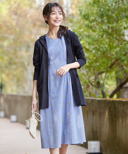 【小倉優子さん着用・UVケア・接触冷感】“やみつき”カットソーパーカーカーデ