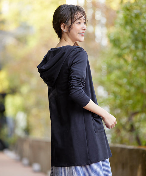 【小倉優子さん着用・UVケア・接触冷感】“やみつき”カットソーパーカーカーデ