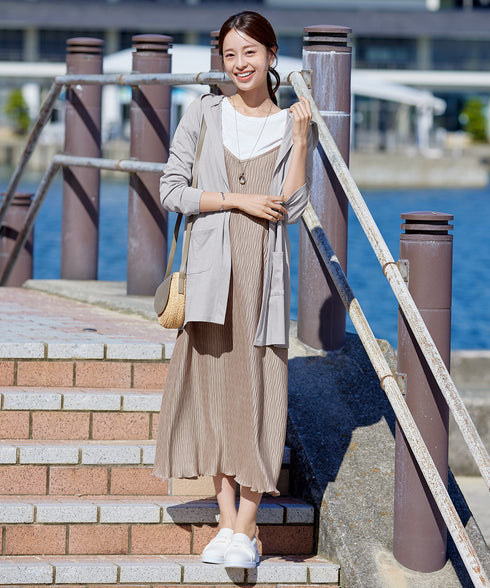 【小倉優子さん着用・UVケア・接触冷感】“やみつき”カットソーパーカーカーデ