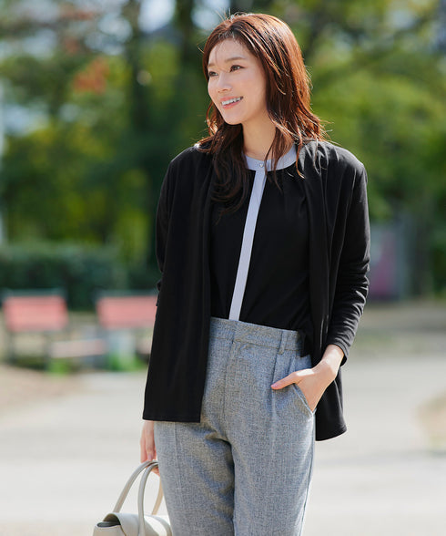 【UVケア・接触冷感】“やみつき”着ながしロングカットソーカーデ