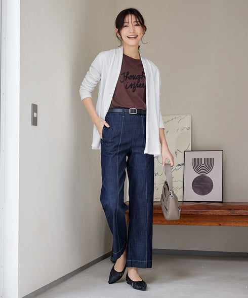 【UVケア・接触冷感】“やみつき”着ながしロングカットソーカーデ