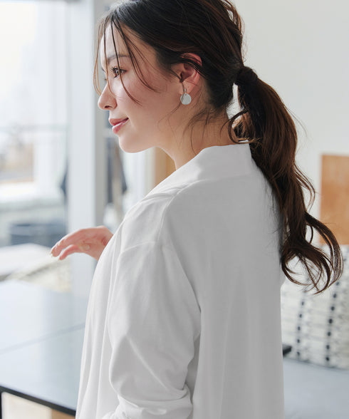 【UVケア・接触冷感】“やみつき”着ながしロングカットソーカーデ