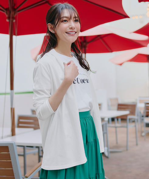 【UVケア・接触冷感】“やみつき”着ながしロングカットソーカーデ