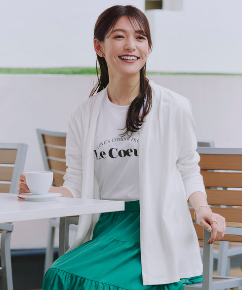 【UVケア・接触冷感】“やみつき”着ながしロングカットソーカーデ