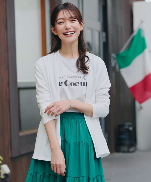 【UVケア・接触冷感】“やみつき”着ながしロングカットソーカーデ