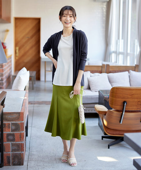 【UVケア・接触冷感】“やみつき”着ながしロングカットソーカーデ