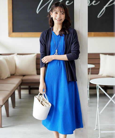 【UVケア・接触冷感】“やみつき”着ながしロングカットソーカーデ