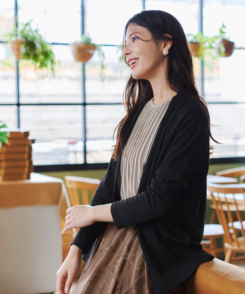 【UVケア・接触冷感】“やみつき”着ながしロングカットソーカーデ