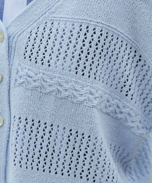 【アウトレット】クロシェニットカーディガン