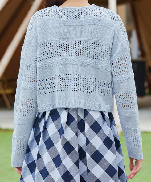 【アウトレット】クロシェニットカーディガン