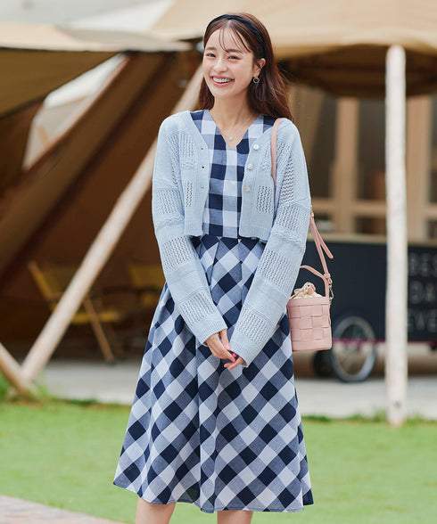 【アウトレット】クロシェニットカーディガン