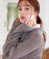リブ編み着流しカーディガン