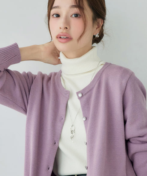 【 安めぐみさん着用】きらボタンロングカーディガン