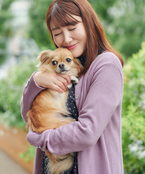 【 安めぐみさん着用】きらボタンロングカーディガン
