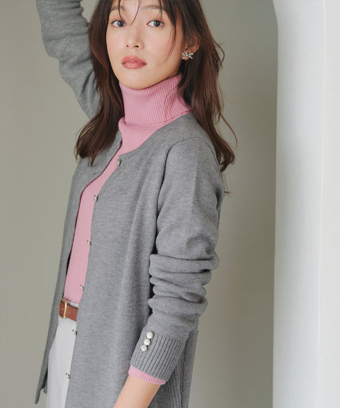 きらボタンロングカーディガン