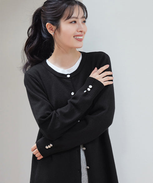 きらボタンロングカーディガン