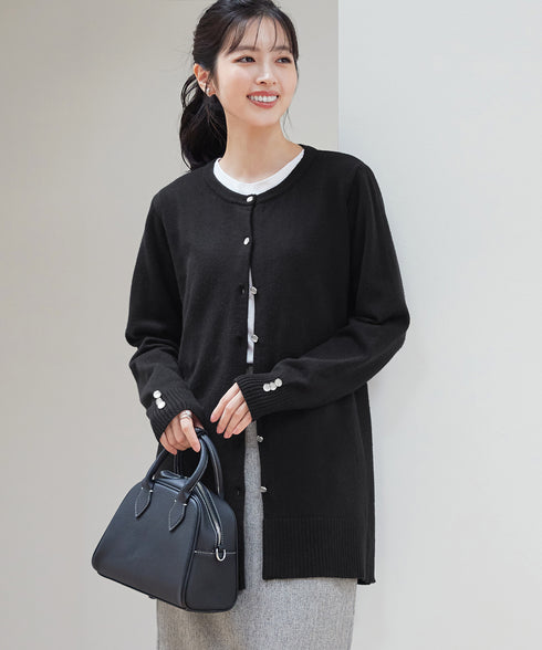 きらボタンロングカーディガン