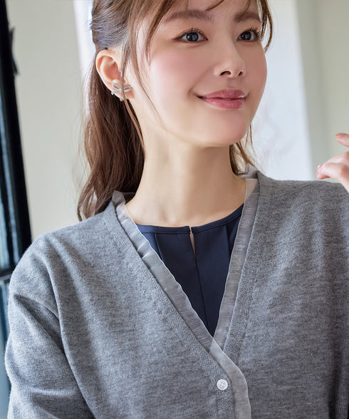 オーガンジーラインカーディガン