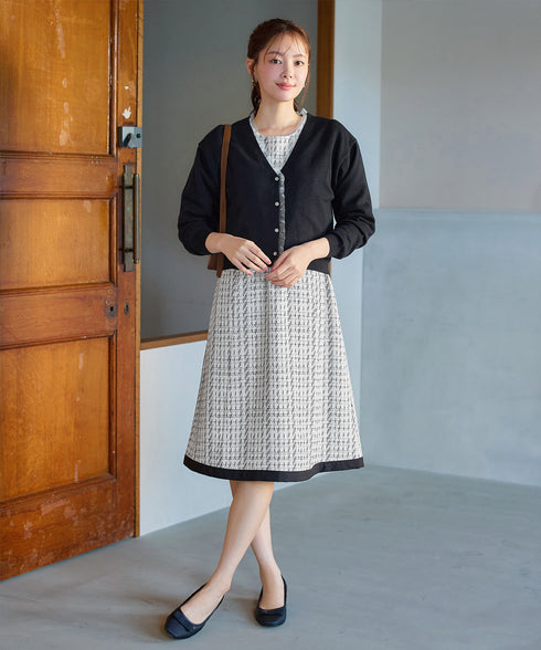 オーガンジーラインカーディガン