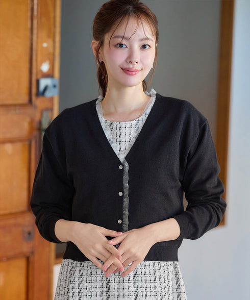 オーガンジーラインカーディガン