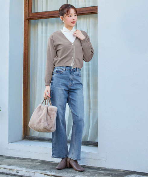 オーガンジーラインカーディガン