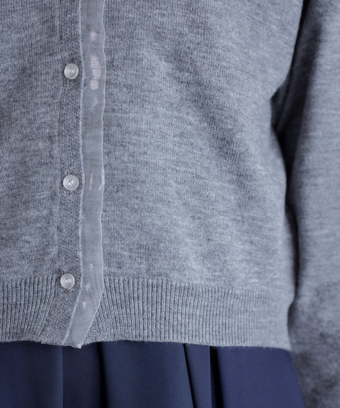 オーガンジーラインカーディガン