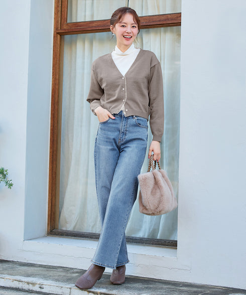 オーガンジーラインカーディガン