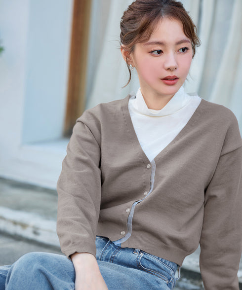 オーガンジーラインカーディガン