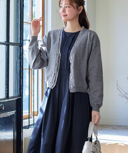 オーガンジーラインカーディガン