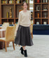 【新色追加】 ウール調タックスカート